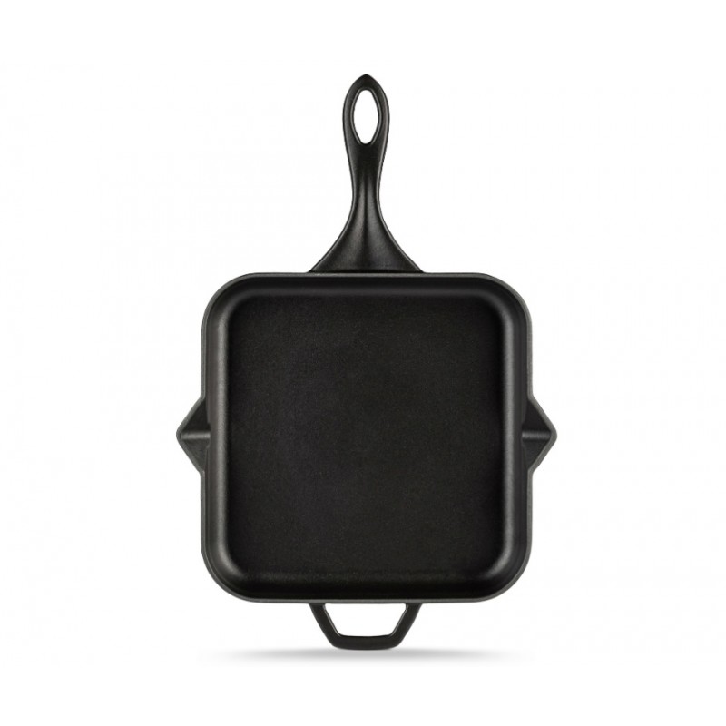 Μαντεμένιο Τετράγωνο Τηγάνι Εμαγιέ Hosse, Black Onyx, 28x28cm - Μαύρα Μαντεμένια Μαγειρικά Σκεύη